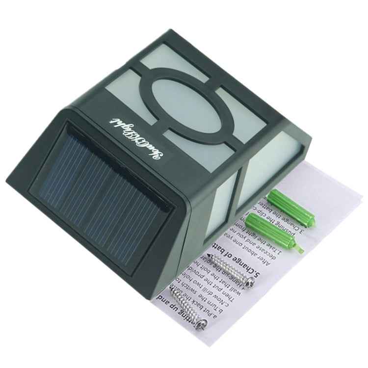 2 LED  Fence Lamp Solar Wall Mounted Light