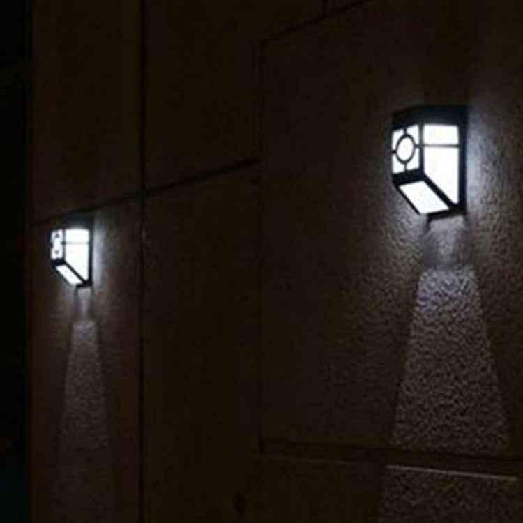 2 LED  Fence Lamp Solar Wall Mounted Light