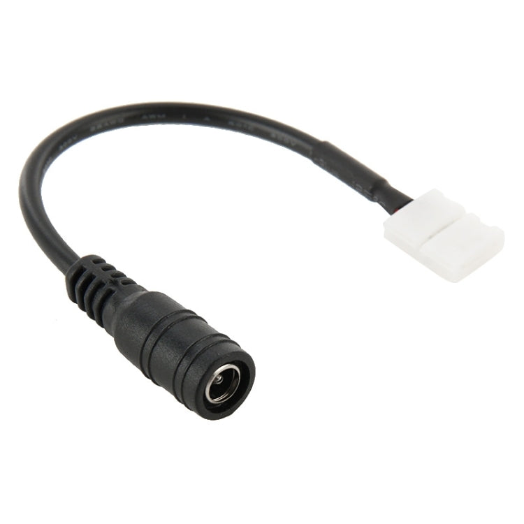 DC Connector Plug Male to No Need Soldering 5050 10mm 2 Pin Connector for Single Color LED Strip, Length: 16cm