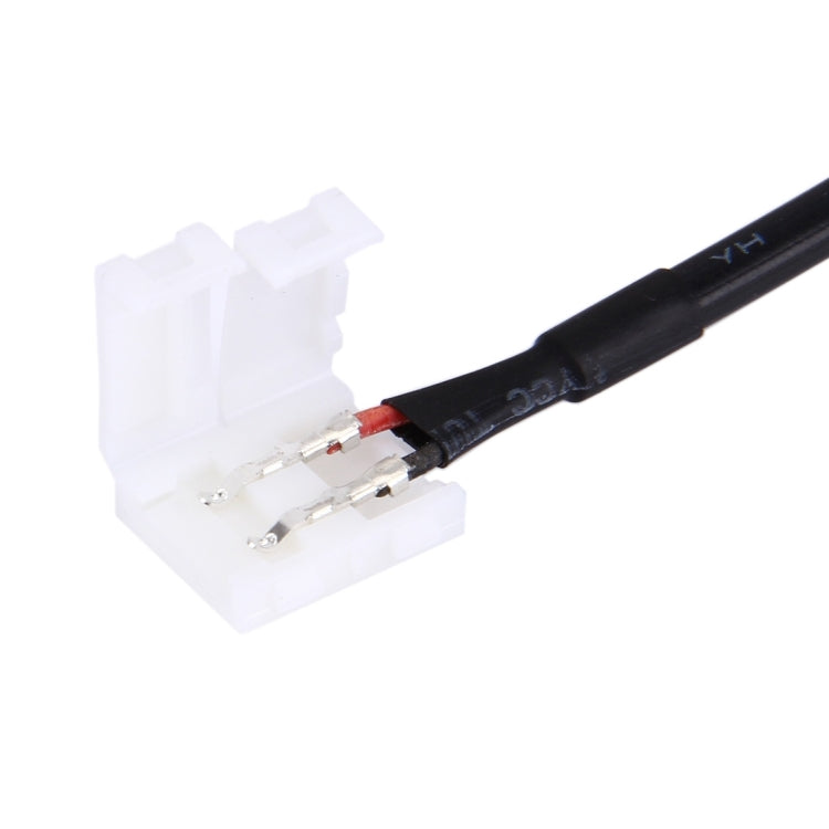 DC Connector Plug Male to No Need Soldering 2 Pin Connector for Single Color 3528 SMD LED Strip, Length: 16cm, width: 8mm