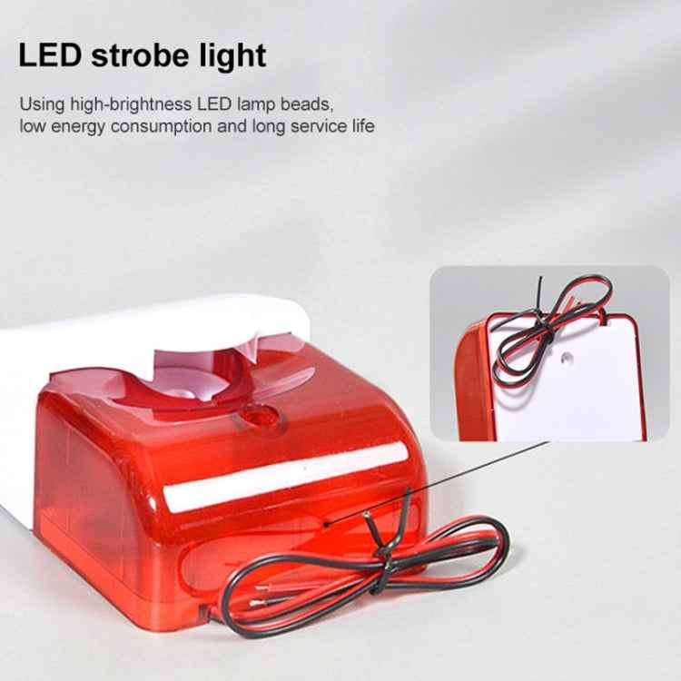 Mini Wired Red Strobe Siren for Burglar Security Alarm