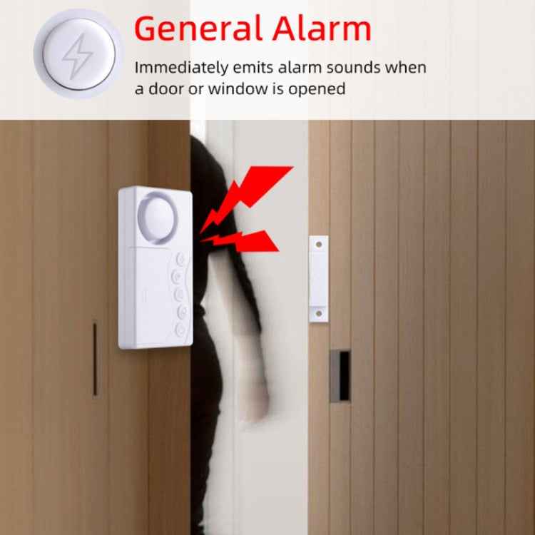 4 in 1 Door Magnet Refrigerator Delayed Door Closing Bell Anti-theft Alarm (3V)