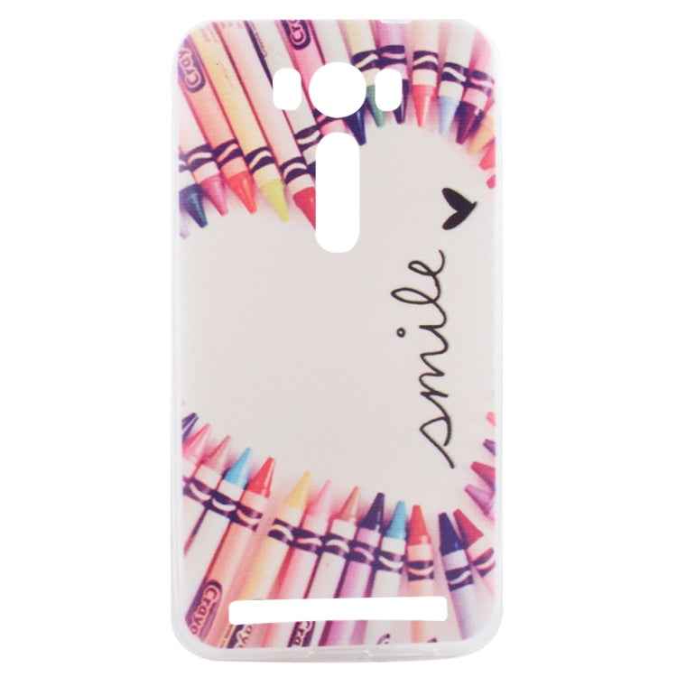 Ultrathin Flowers Pattern Soft TPU Protective Cover Case for Asus Zenfone 2 Laser / ZE500KL 5.0inch