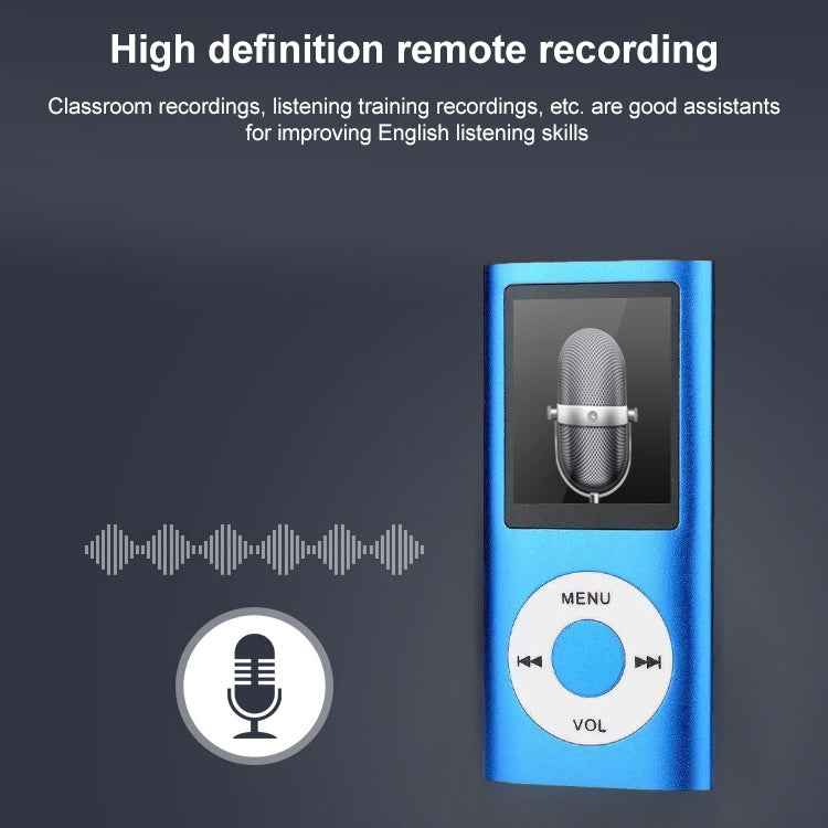 1.8 inch TFT Screen Metal MP4 Player with TF Card Slot, Support Recorder, FM Radio, E-Book and Calendar