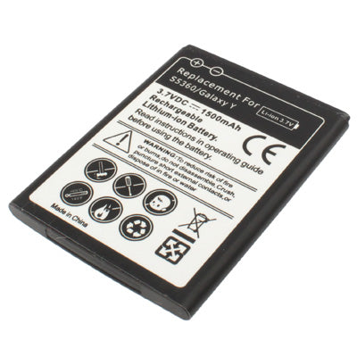 1500mAh Replacement Battery for Galaxy Y / S5360, Neutral 1500mAh