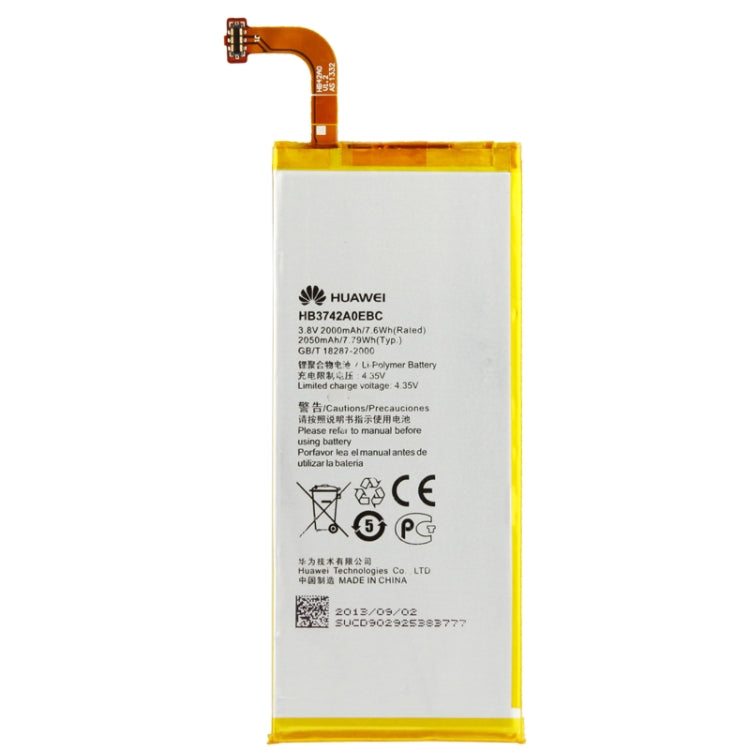 2000mAh Replacement Battery for Huawei Ascend P6(Gold), 2000mAh Black, 2000mAh Gold