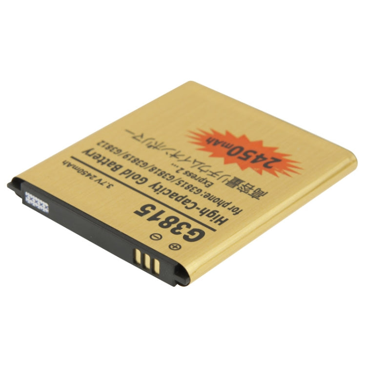 2450mAh High Capacity Gold Replacement Battery for Galaxy Express 2 / G3815 / G3818 / G3819 / G3812, Gold 2450mAh