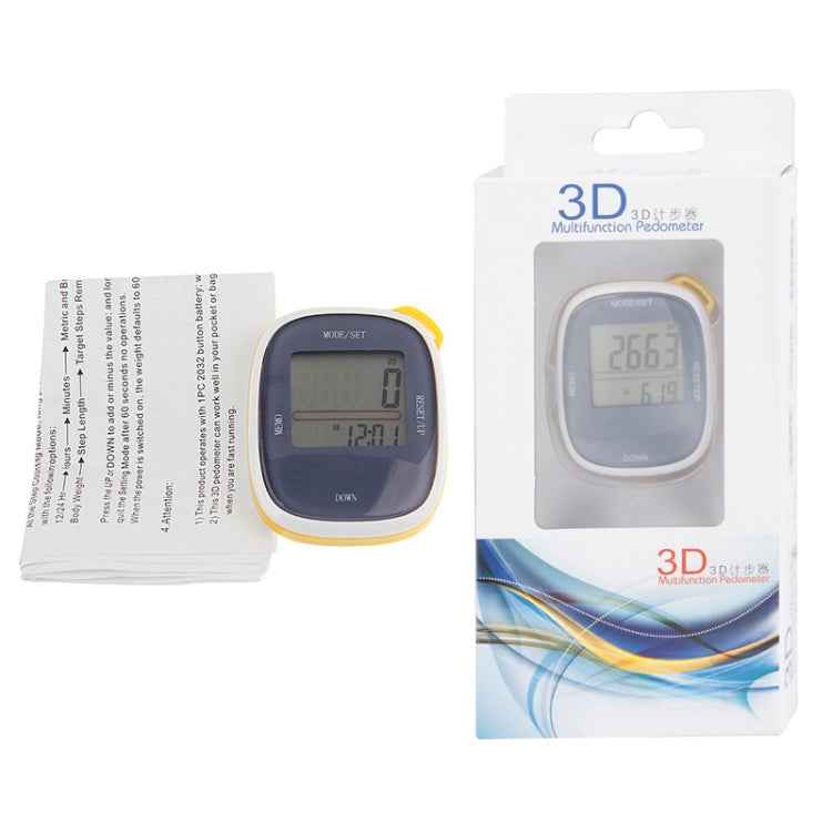3D All Dimensional Multifunction Digital Electronic Pedometer Step Counter