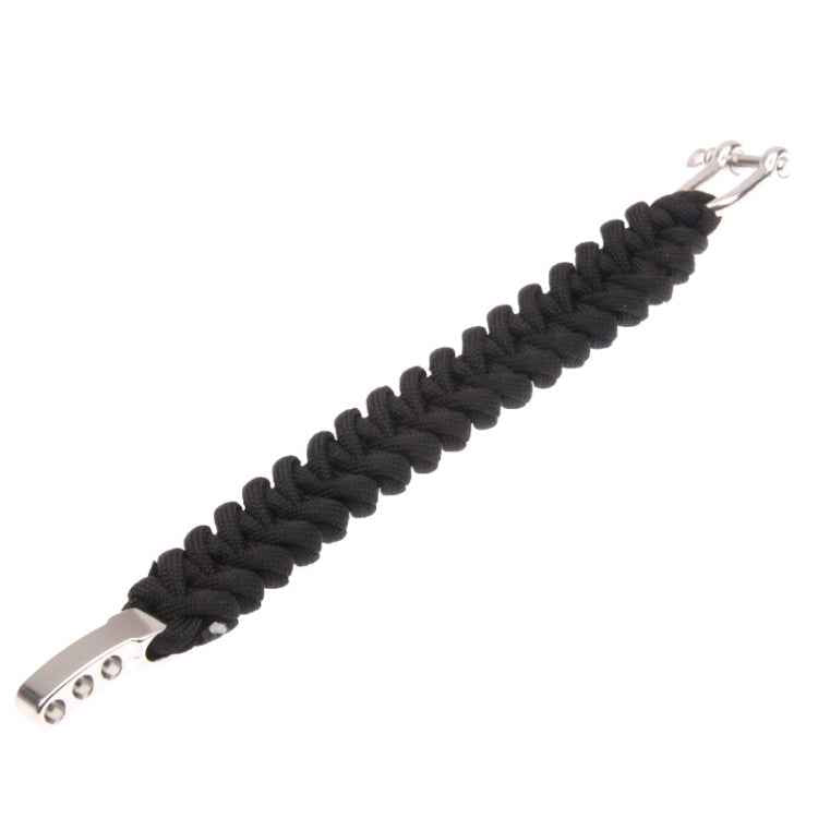 Multi-functional Nylon Braided Survival Bracelets with Adjustable Stainless Steel Shackle