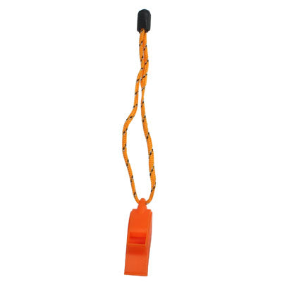 Dolphin Shaped Plastic Outdoor Survival Safety Whistle with nylon Lanyard (Random Color Delivery)