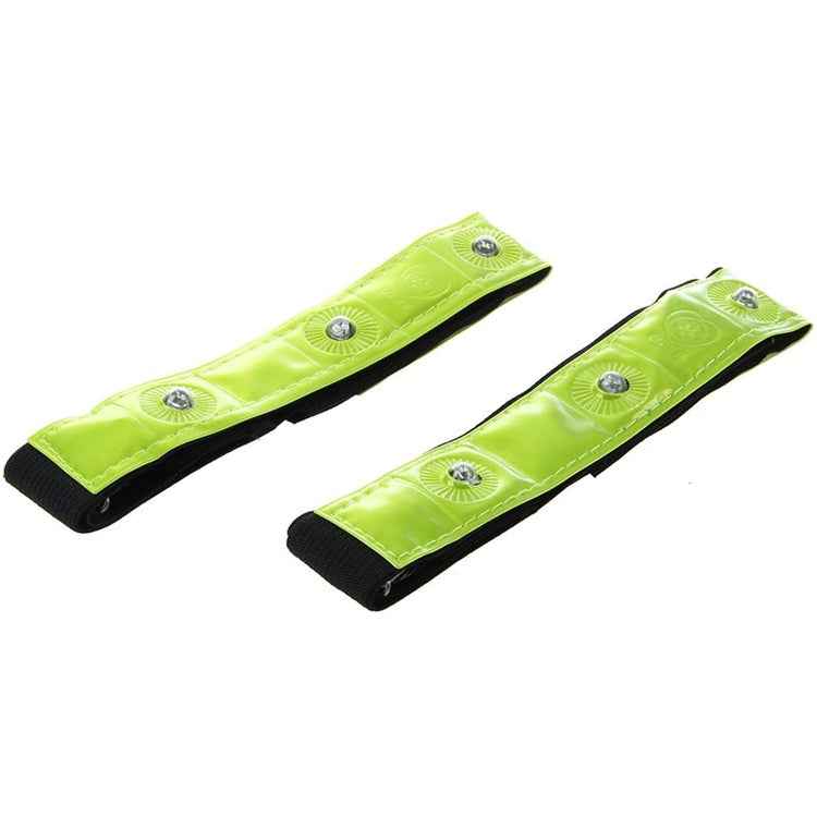 2 PCS 4 LED Lights Safety Run Reflective Arm / Leg Bands
