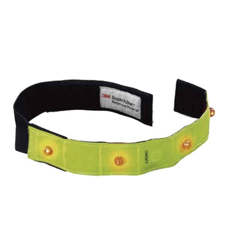 2 PCS 4 LED Lights Safety Run Reflective Arm / Leg Bands