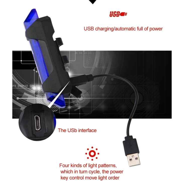 AQY-093 Detachable USB Rechargeable LED Bike Taillight