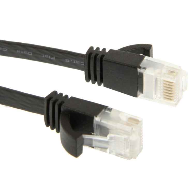 CAT6 Ultra-thin Flat Ethernet Network LAN Cable, 3m Black
