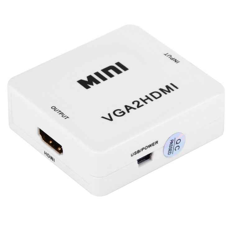 HD 1080P HDMI Mini VGA to HDMI Scaler Box Audio Video Digital Converter
