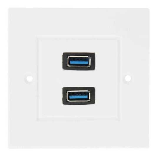 Dual USB 3.0 Female Plugs Home Wall Charger Plate Wall Plate Panel