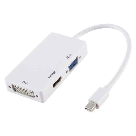 3 in 1 Mini DisplayPort Male to HDMI + VGA + DVI Female Adapter Converter for Mac Book Pro Air, Cable Length: 18cm