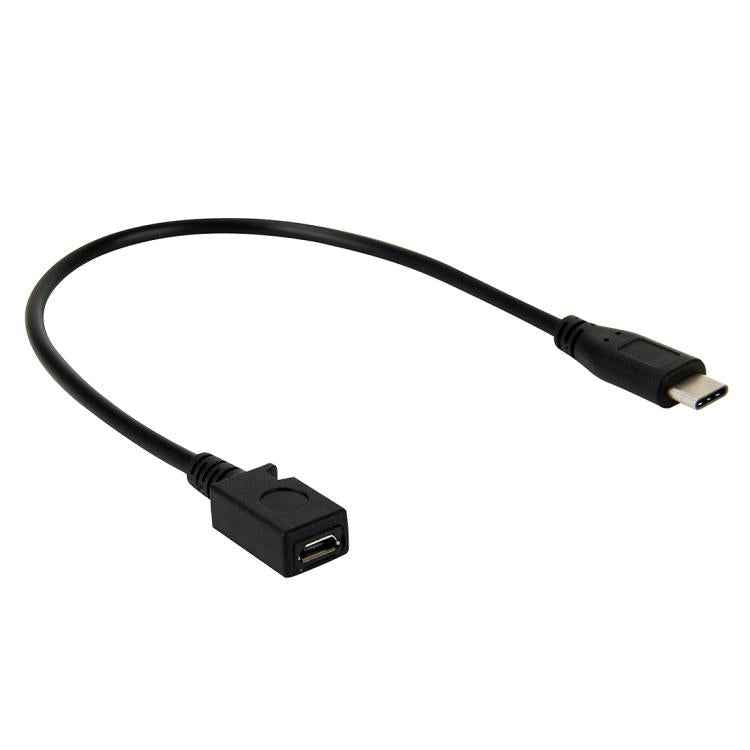 USB-C / Type-C 3.0 Male to Micro USB Female Cable Adapter, Length: 29cm