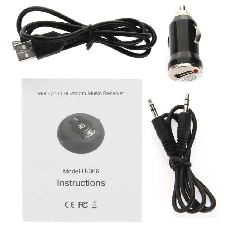 H366 Bluetooth 4.0 Music Audio Receiver Adapter with Hands Free Function For iPhone, Samsung, HTC, Sony, Google, Huawei, Xiaomi and other Smartphones