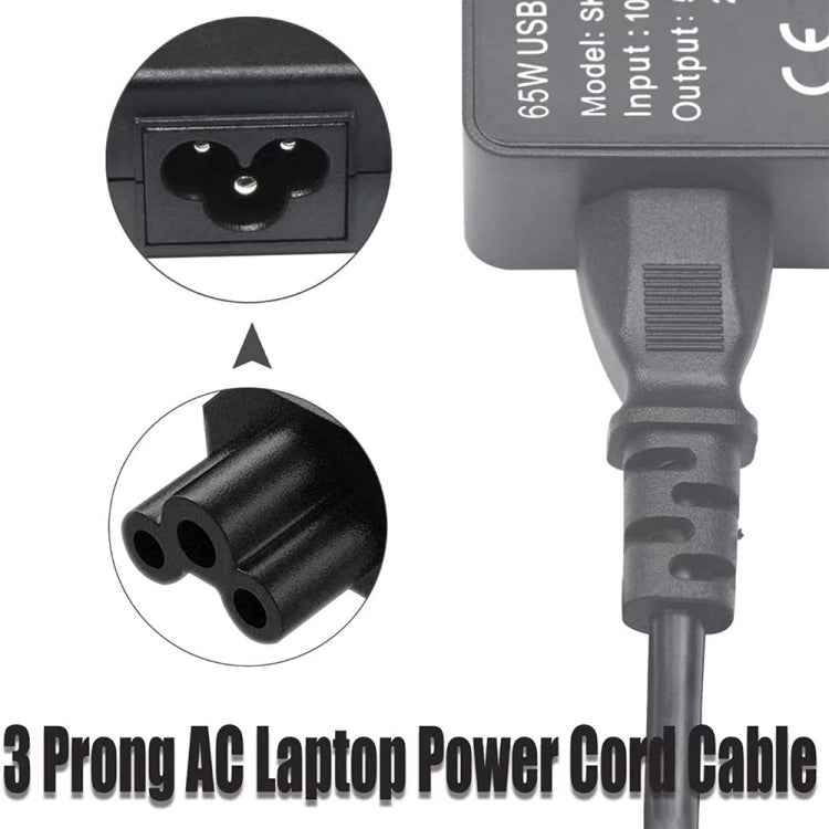 High Quality 3 Prong Style US Notebook AC Power Cord, Length: 1.8m, 3 Prong Style US Plug, Length: 1.8m