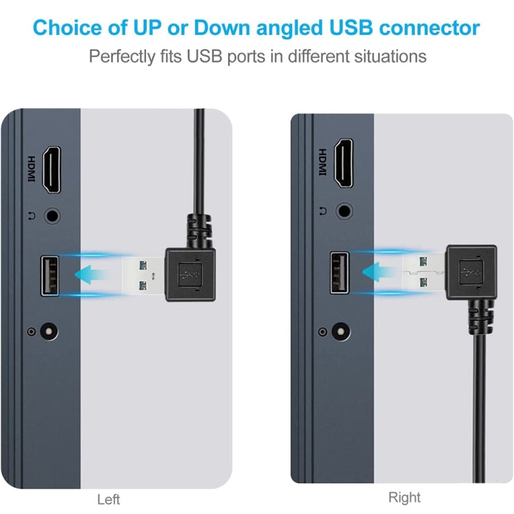 26cm 90 Degree Right Angle  USB 3.0 to 90 Degree Right Angle Micro 3.0 Data Cable for Galaxy Note III / N9000