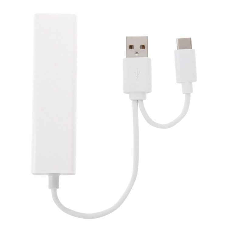 For Galaxy S8 & S8 + / LG G6 / Huawei P10 & P10 Plus / Xiaomi Mi6 & Max 2 and other Smartphones, 3 Port USB+RJ45+USB Male