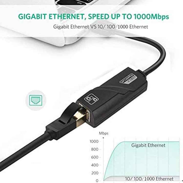 USB 3.0 10 / 100 / 1000Mbps Ethernet Adapter for Laptops, Plug and play