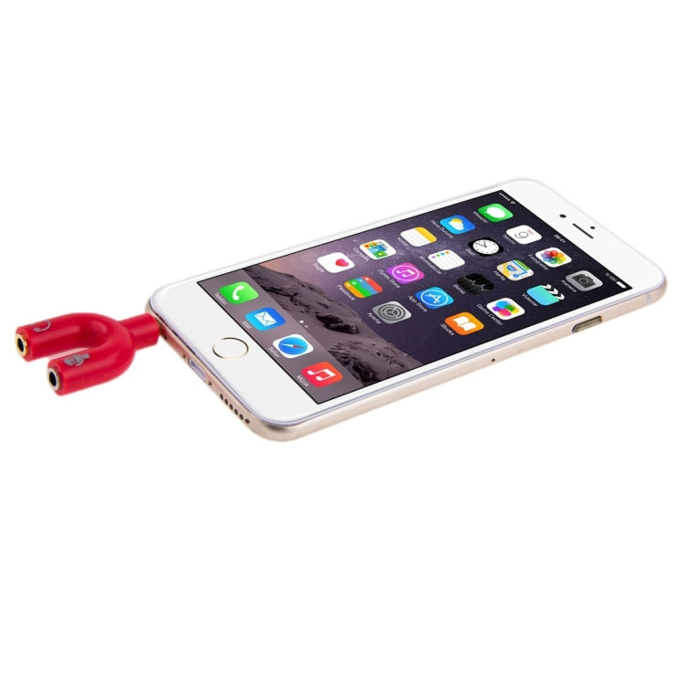 3.5mm Stereo Male to 3.5mm Headphone & Mic Female Splitter Adapter