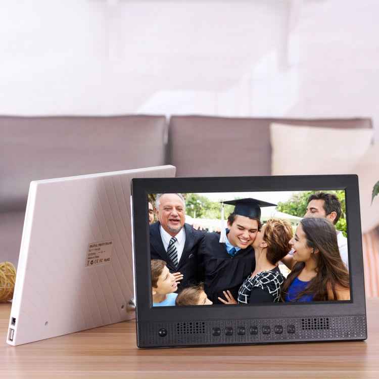 10.1 inch LED Display Multi-media Music & Movie Player Digital Photo Frame with Remote Control, Allwinner E200s Program, Support USB-Disk / SD Card, Body Sensor, Built in Stereo Speaker