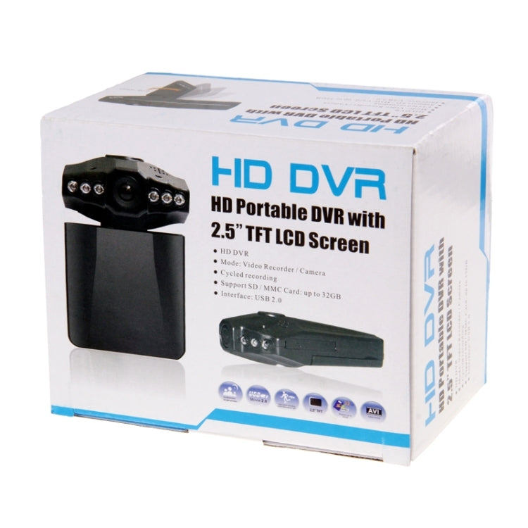 2.5 inch Screen High Definition Video Recorder, 6 LED Light, AVI Video Format, Support SD Card, Loop Recording Function (Generalplus Scheme)