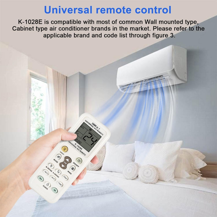 Chunghop K-1028E 1000 in 1 Universal A/C Remote Controller with Flashlight