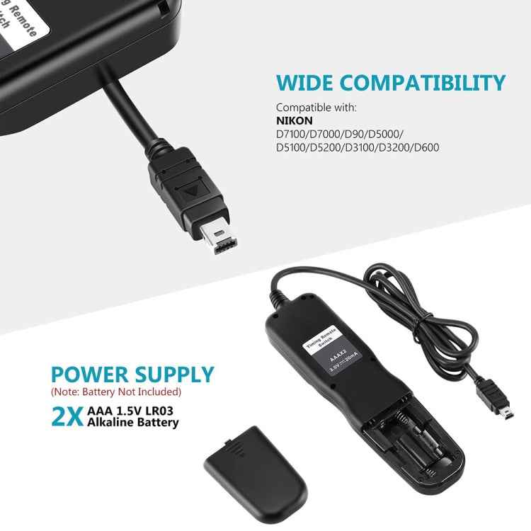 Aputure AP-TR3N LCD Timer Remote Cord for Nikon D5100，D3100, D7000, D5000, D90
