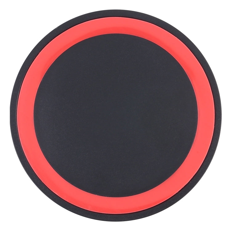 Universal QI Standard Round Wireless Charging Pad (White + Red)