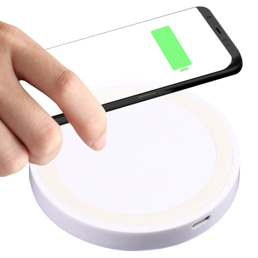 Universal QI Standard Round Wireless Charging Pad (White + Red), White, Black + White, White + Black, White + Red, Grey+Black