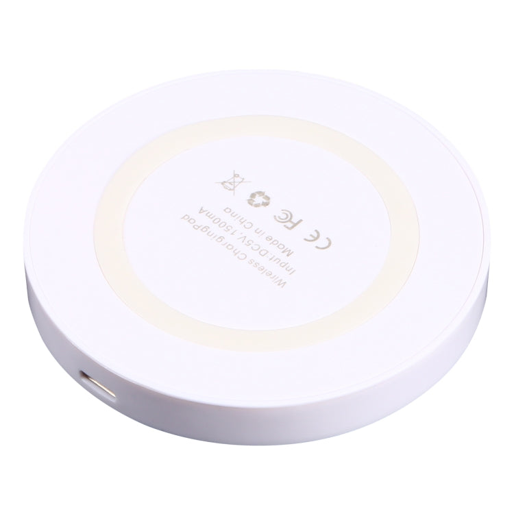 Universal QI Standard Round Wireless Charging Pad (White + Red), White, Black + White, White + Black, White + Red, Grey+Black