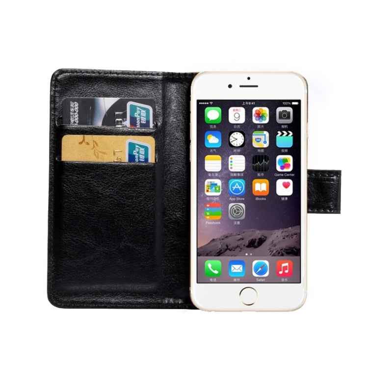 4.3-4.8 Inch Universal Crazy Horse Texture 360 Degree Rotating Carry Case with Holder & Card Slots for iPhone 6 / Galaxy S4 / S3 / i9500 / i9300