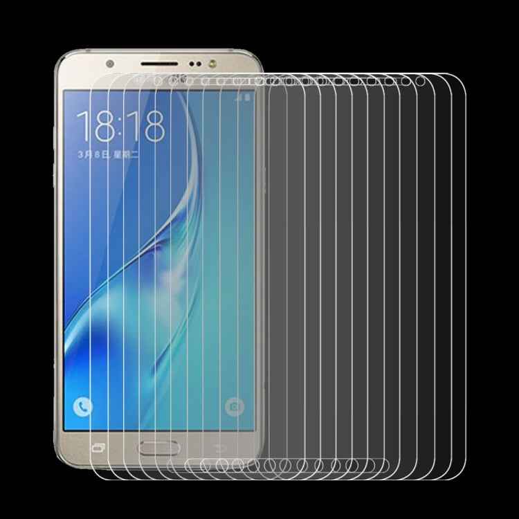 50 PCS HAWEEL 0.26mm 9H+ Surface Hardness 2.5D Explosion-proof Tempered Glass Film for Galaxy J7 / J700