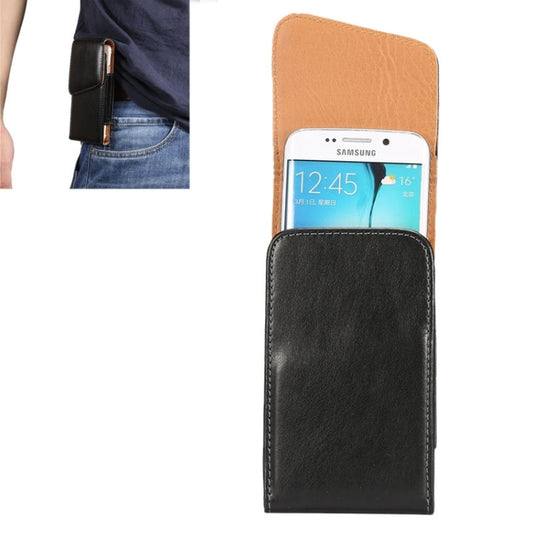 For iPhone X  & Galaxy S7 / S6 / G920 & S5 / G900 & S4 / i9500 & Grand DUOS / I9082 5.2 Inch Universal Lambskin Texture Vertical Flip Leather Case / Waist Bag with Rotatable Back Splint