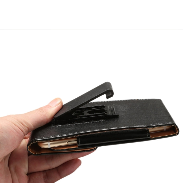 For iPhone X  & Galaxy S7 / S6 / G920 & S5 / G900 & S4 / i9500 & Grand DUOS / I9082 5.2 Inch Universal Lambskin Texture Vertical Flip Leather Case / Waist Bag with Rotatable Back Splint