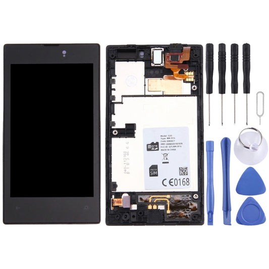 LCD Display + Touch Panel with Frame  for Nokia Lumia 520, For Nokia Lumia 520