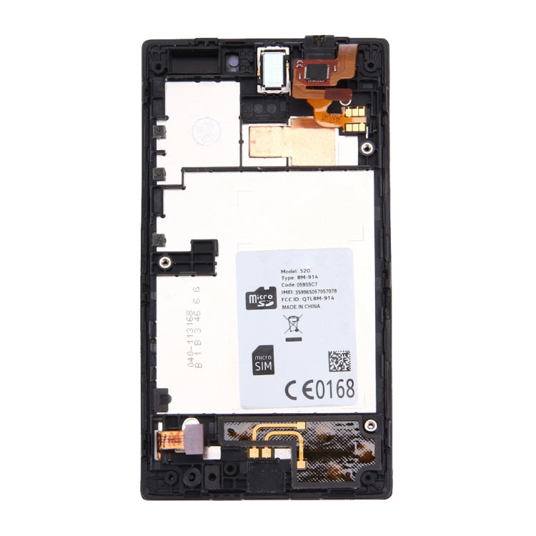 LCD Display + Touch Panel with Frame  for Nokia Lumia 520, For Nokia Lumia 520