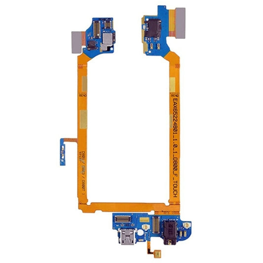 USB Charging Connector Port Flex Cable & Earphone Audio Jack Flex Cable & Microphone Flex Cable  for LG G2 / D800 / D801 / D803 / D800T, For G2 / D800