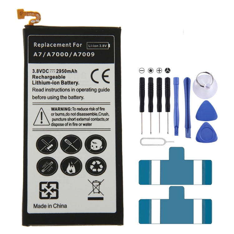 2950mAh High Capacity Rechargeable  Li-ion Battery for Galaxy A7 / A700 / A700S, For A7 / A700F
