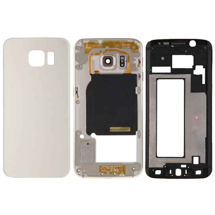 For Galaxy S6 Edge / G925 Full Housing Cover (Front Housing LCD Frame Bezel Plate + Back Plate Housing Camera Lens Panel + Battery Back Cover ) , For Samsung Galaxy S6 edge, For Galaxy S6 edge