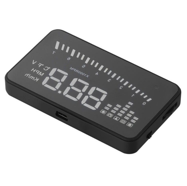 X5 HUD 3 inch Universal Multi Car Head Up Display with OBDII EOBD System, Light Sensors, Rotation Speed, Rotation Speed Unit, Unit Mark, Voltage, Water Temperature, Alarm mark