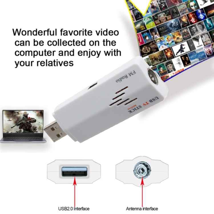 USB Analog TV Stick, Watch Analog TV On Your PC, With AV IN, Suitable for Global
