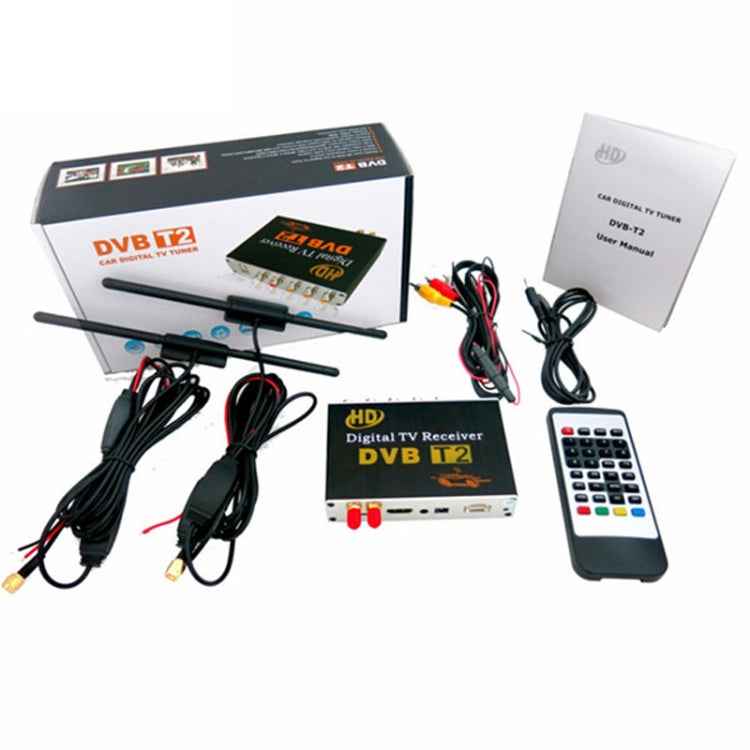 High Speed 90km/h H.264 / AVC MPEG4 Mobile Digital Car DVB-T2 TV Receiver, Suit for Europe / Singapore / Thailand / Africa ect. Market
