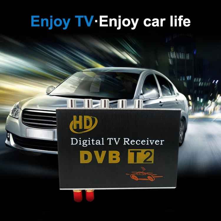 High Speed 90km/h H.264 / AVC MPEG4 Mobile Digital Car DVB-T2 TV Receiver, Suit for Europe / Singapore / Thailand / Africa ect. Market
