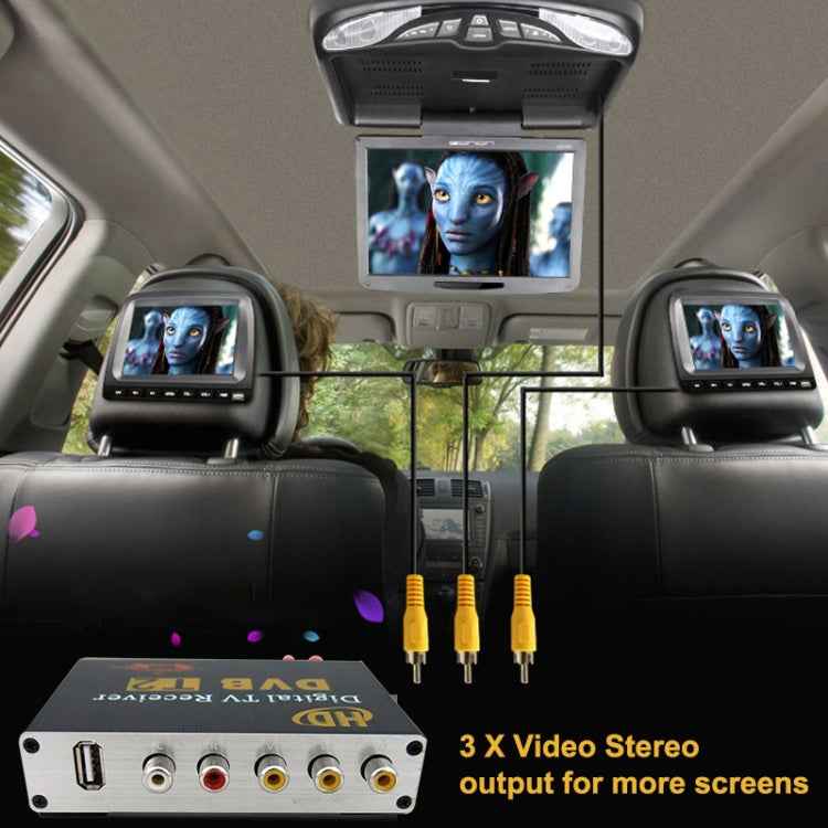 High Speed 90km/h H.264 / AVC MPEG4 Mobile Digital Car DVB-T2 TV Receiver, Suit for Europe / Singapore / Thailand / Africa ect. Market