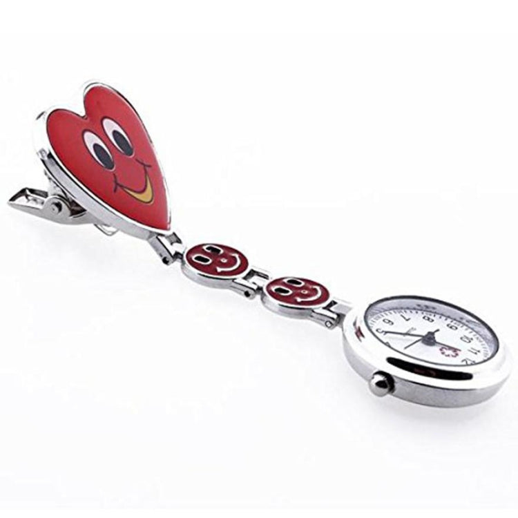 Smile Style Portable Alloy Nurse Round Quartz Wristwatch Watch with Pin